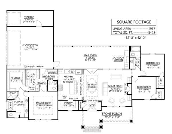 Main Floor Plan for House Plan #907691