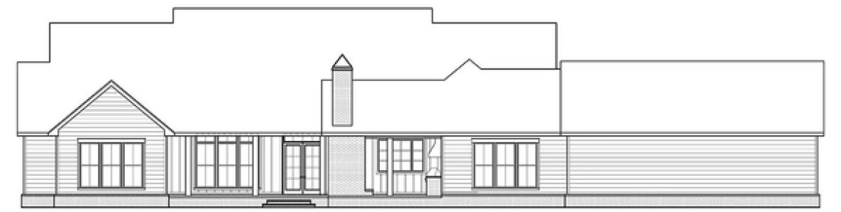 Rear Elevation for House Plan #902723