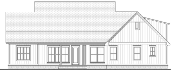Rear Elevation for House Plan #300752