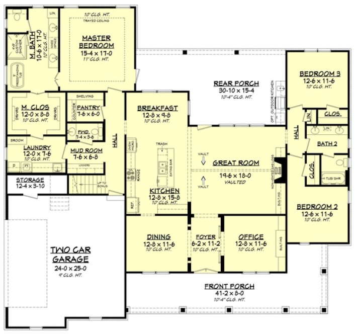 Main Floor Plan for House Plan #300752