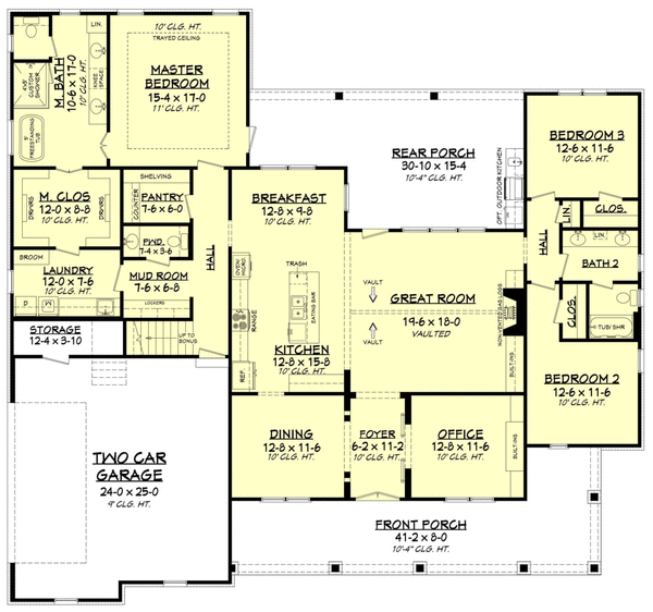 Main Floor Plan for House Plan #300752