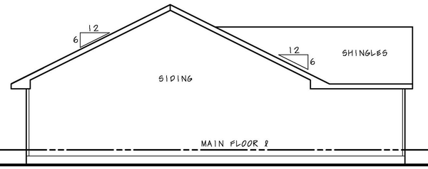 Left Elevation for House Plan #156711