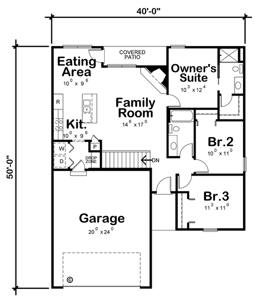 Main Floor Plan for House Plan #156711