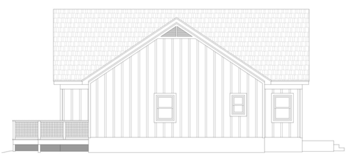 Left Elevation for House Plan #696851