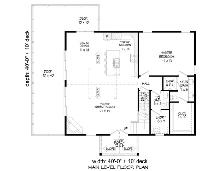 Main Floor Plan for House Plan #690771