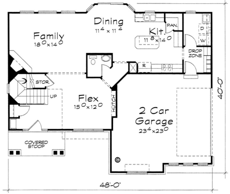 Main Floor Plan for House Plan #155522