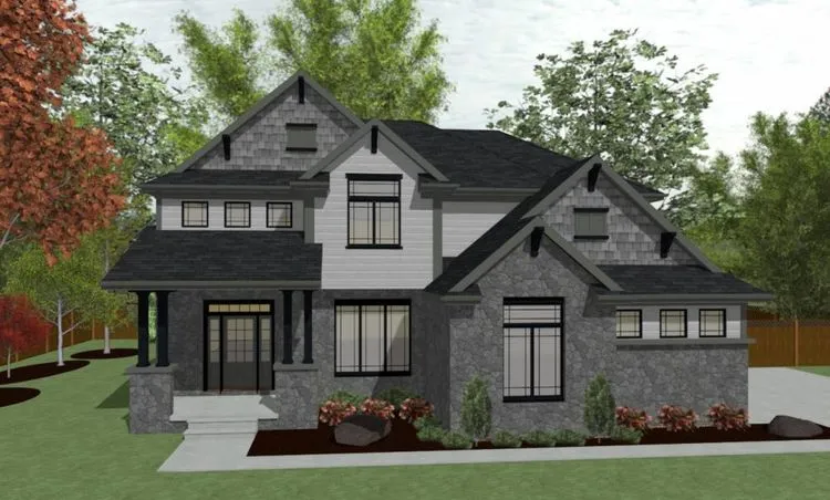 Full Rendering for House Plan #155522