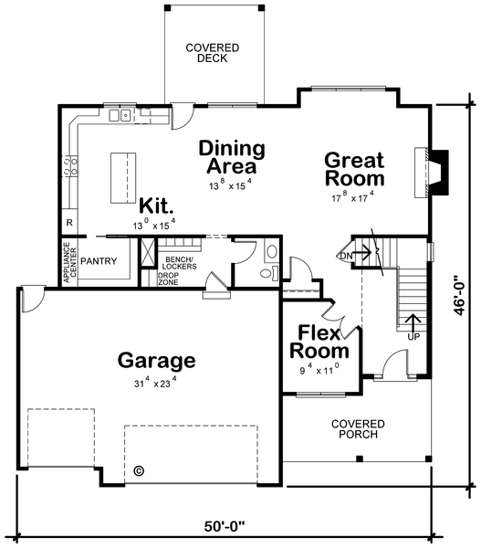 Main Floor Plan for House Plan #158372