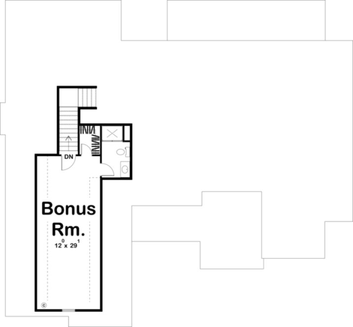 Attic Plan for House Plan #709032
