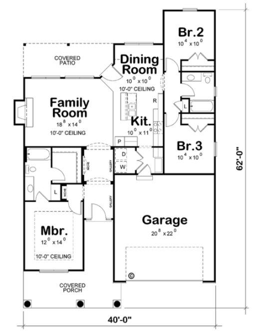 Main Floor Plan for House Plan #156531