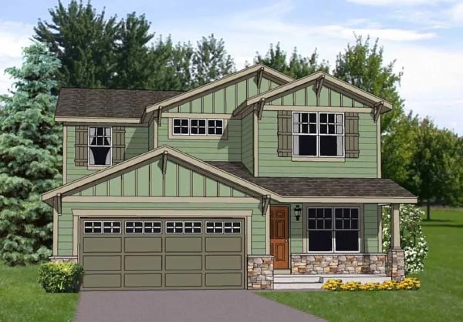 Full Rendering for House Plan #362422