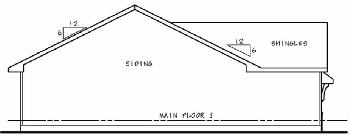 Left Elevation for House Plan #157711