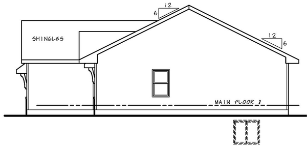 Right Elevation for House Plan #157711