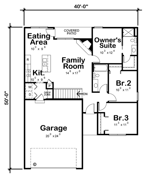 Main Floor Plan for House Plan #157711