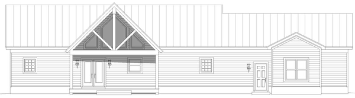 Rear Elevation for House Plan #693671