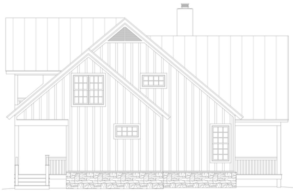 Left Elevation for House Plan #693791