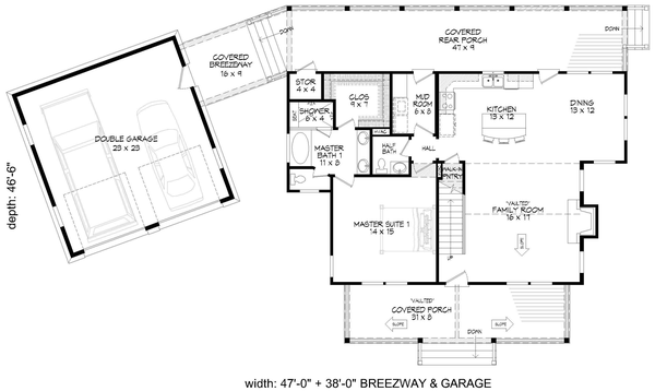 Main Floor Plan for House Plan #693791