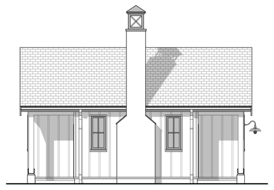 Left Elevation for House Plan #590040