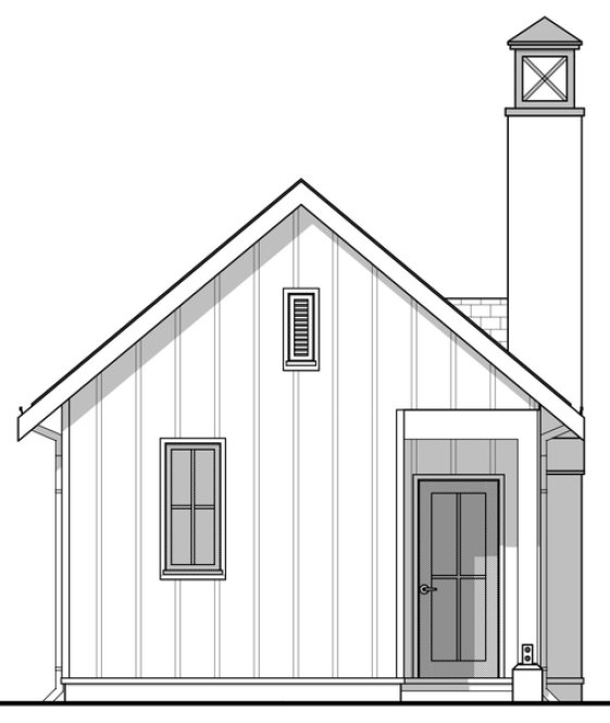 Rear Elevation for House Plan #590040