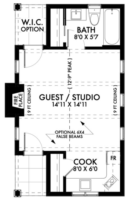 Main Floor Plan for House Plan #590040