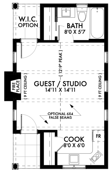Main Floor Plan for House Plan #590040