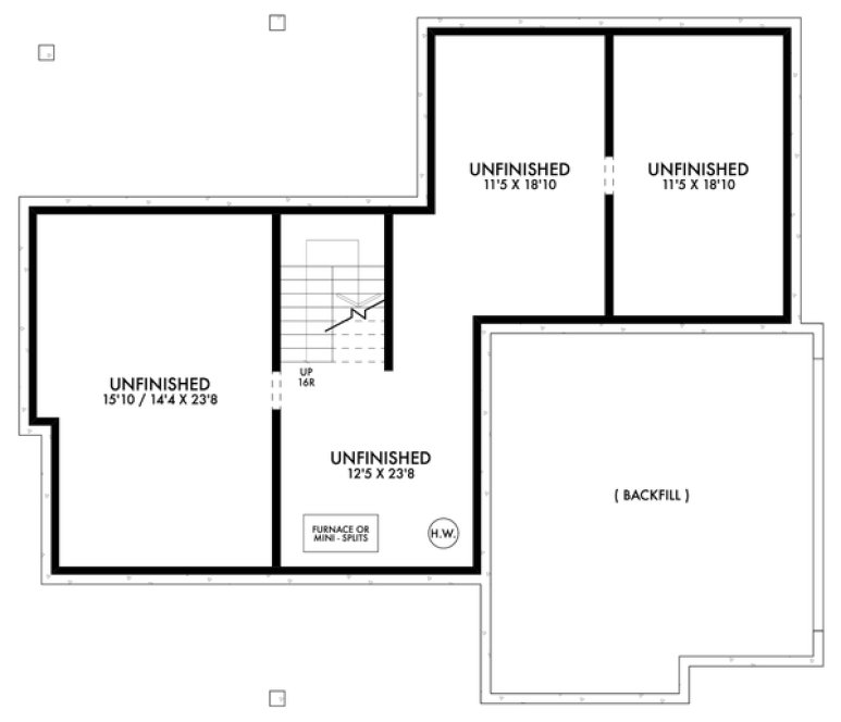 Basement Plan for House Plan #593021