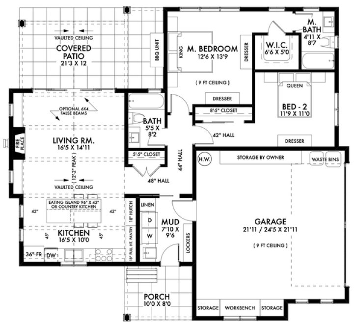 Main Floor Plan for House Plan #593021