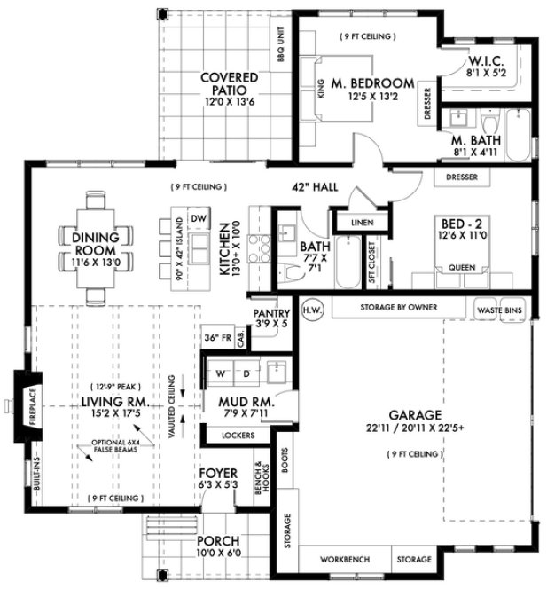 Main Floor Plan for House Plan #593105