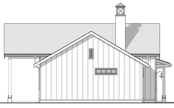 Left Elevation for House Plan #590041