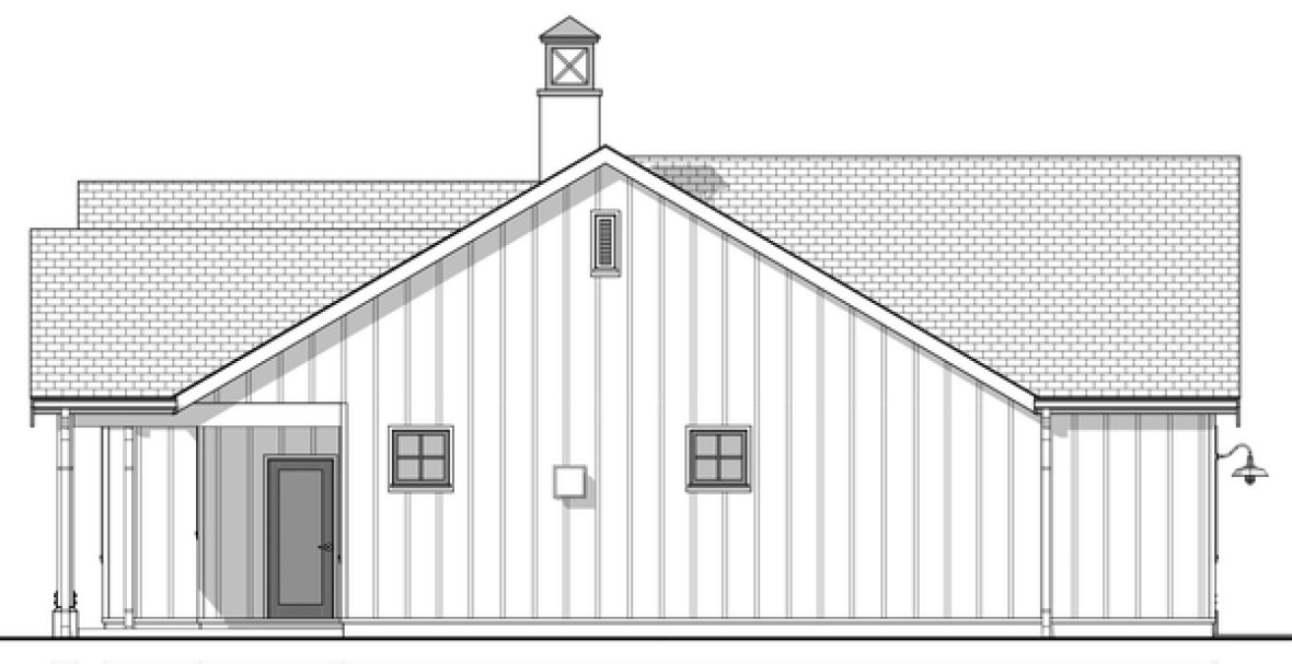 Left Elevation for House Plan #590051