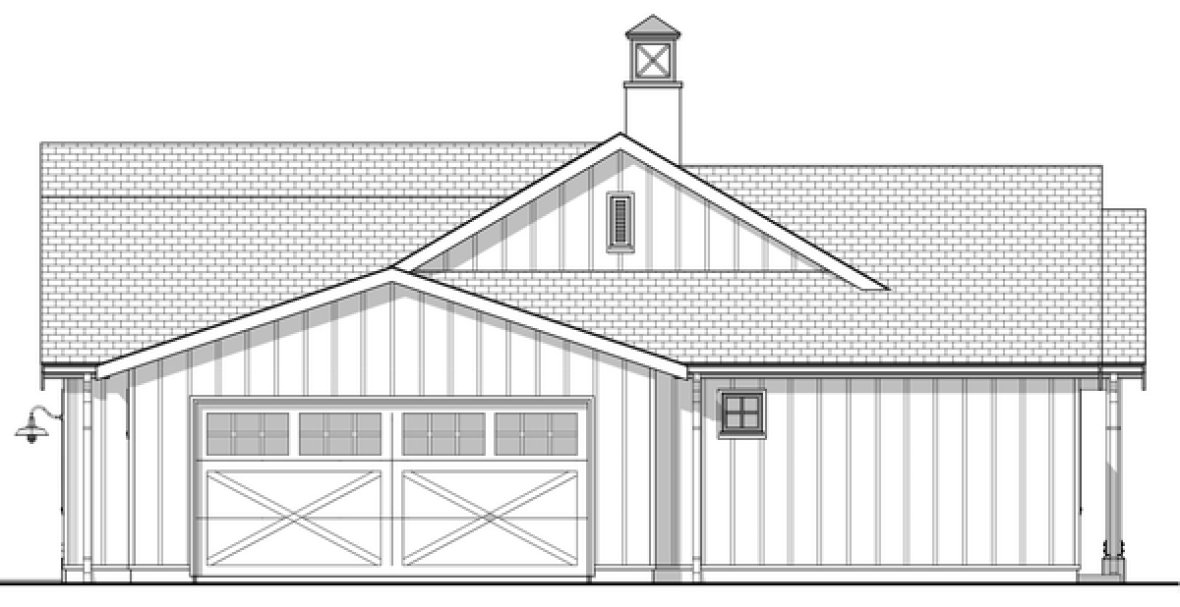 Right Elevation for House Plan #590051