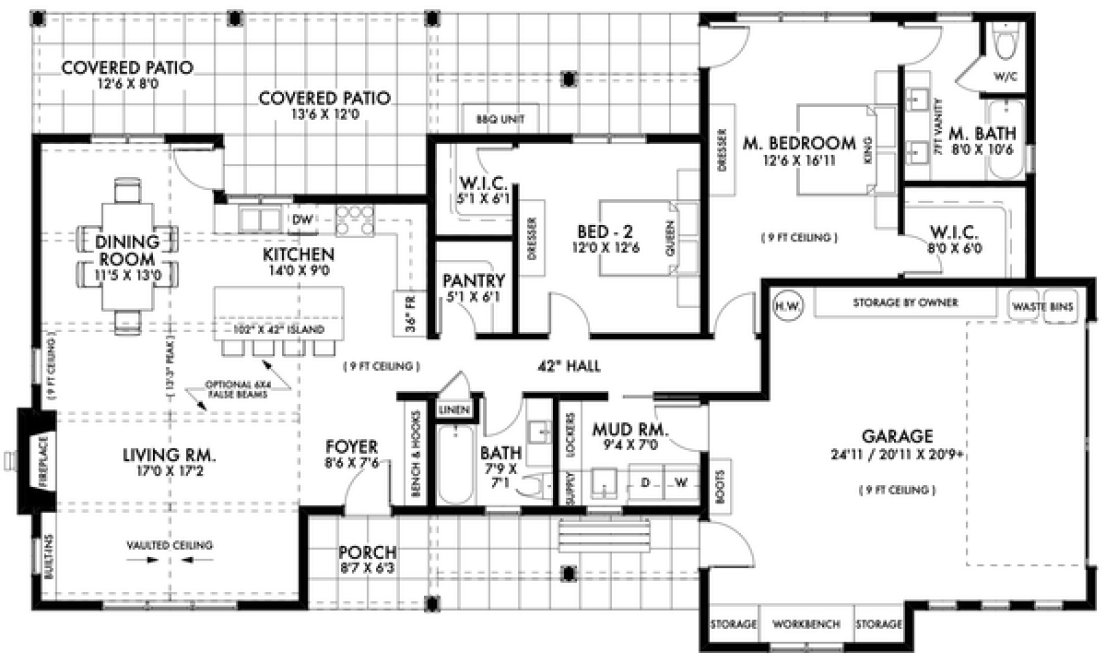 Main Floor Plan for House Plan #590061