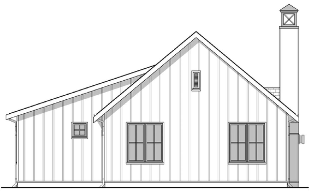 Rear Elevation for House Plan #593321