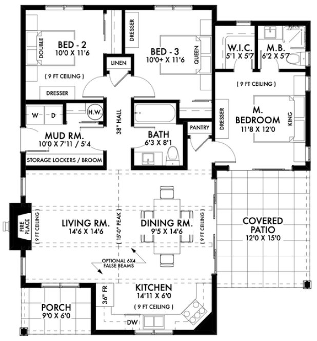 Main Floor Plan for House Plan #593321