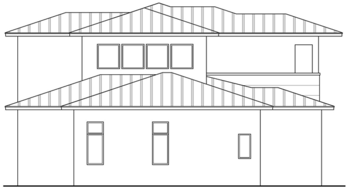 Left Elevation for House Plan #913082