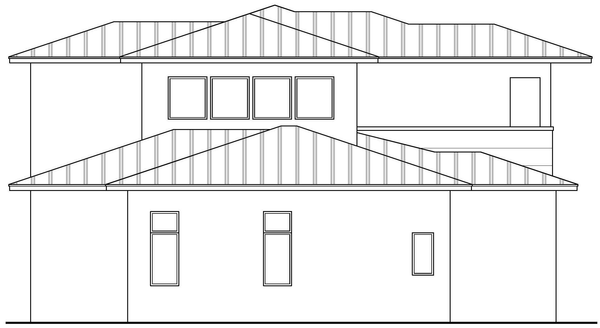 Left Elevation for House Plan #913082