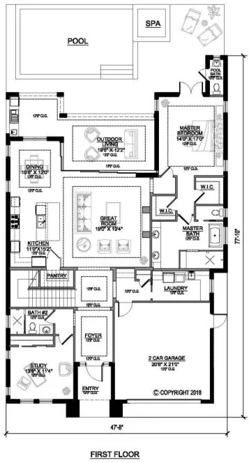 Main Floor Plan for House Plan #919703