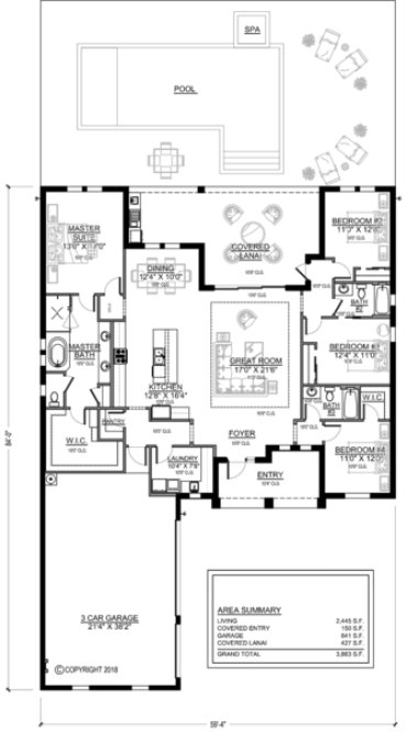 Main Floor Plan for House Plan #915442