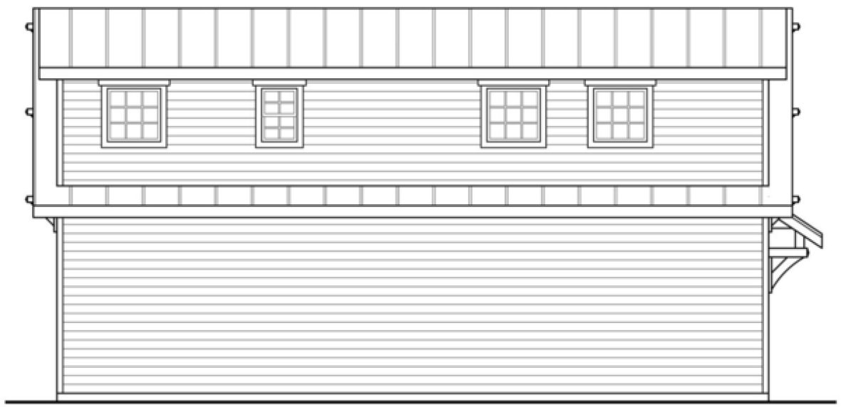 Left Elevation for House Plan #346381