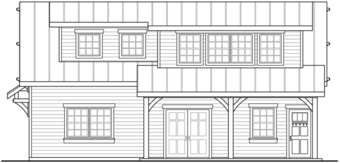 Right Elevation for House Plan #346381