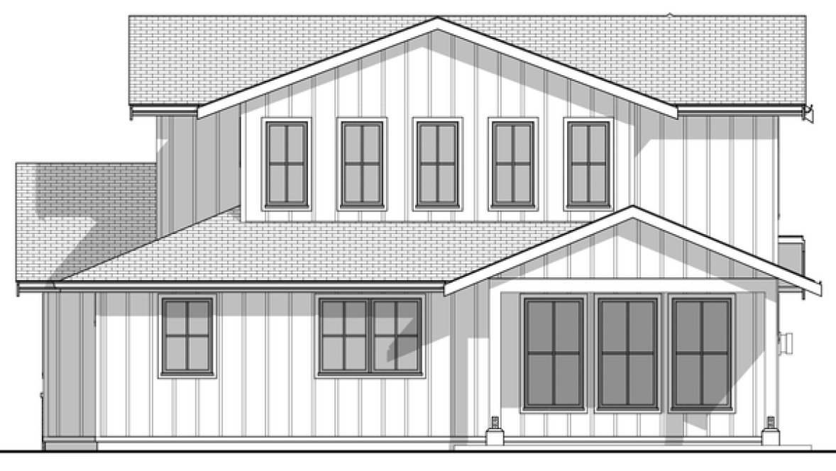 Rear Elevation for House Plan #599922