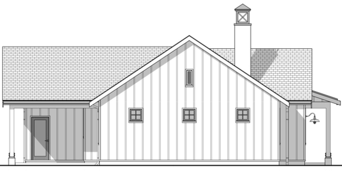 Left Elevation for House Plan #596261