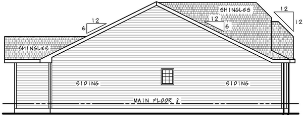 Left Elevation for House Plan #159531