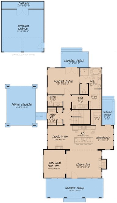 Main Floor Plan for House Plan #318532