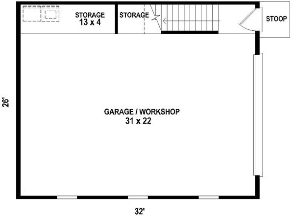 Main Floor Plan for House Plan #497251