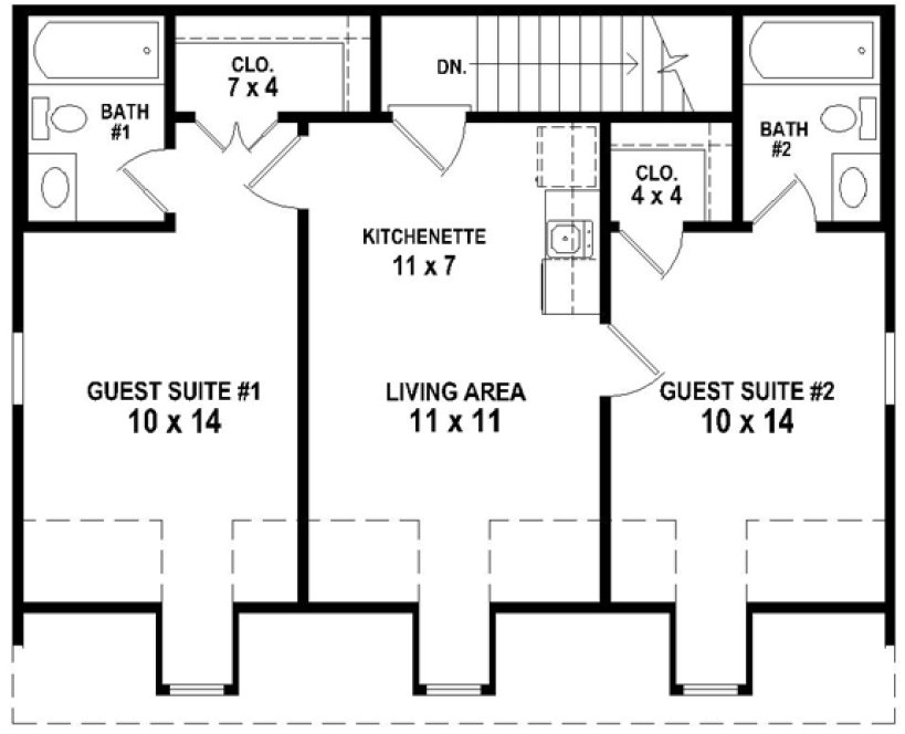 Second Floor Plan for House Plan #497251