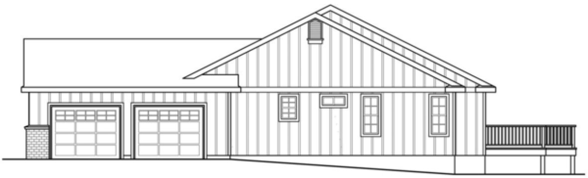 Left Elevation for House Plan #346932