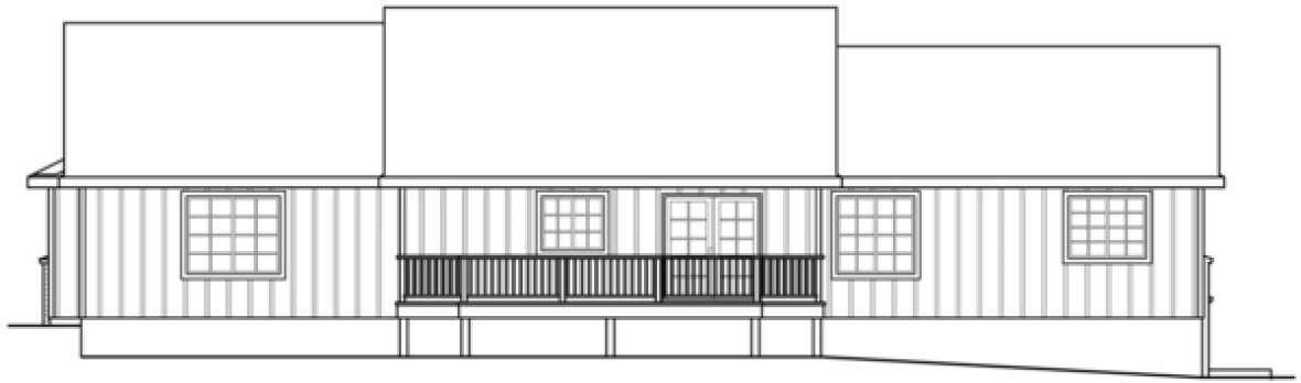 Rear Elevation for House Plan #346932