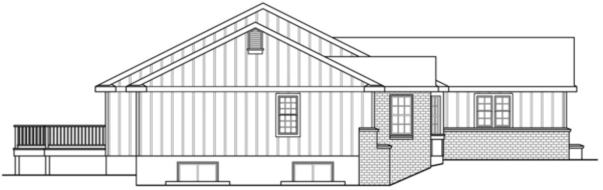 Right Elevation for House Plan #346932