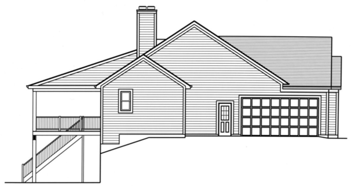 Left Elevation for House Plan #539502